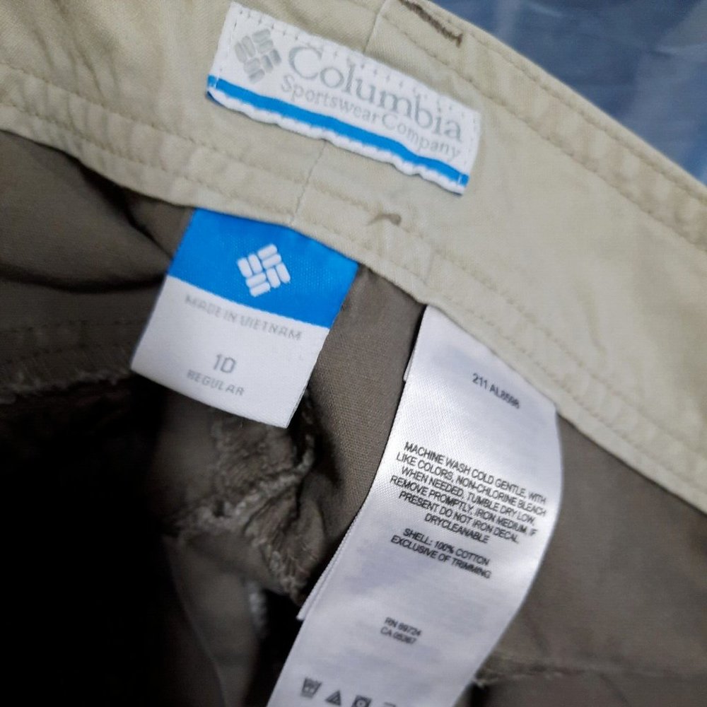 Columbia Size 10 Womens Brown Khaki Pants Outdoor Hiking Active - Picture 3 of 5